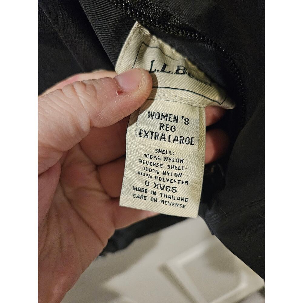 LL Bean Reversible Fleece Lined Coat Women Sze XL Regular 0XV65 Black Ski Jacket - Picture 4 of 8
